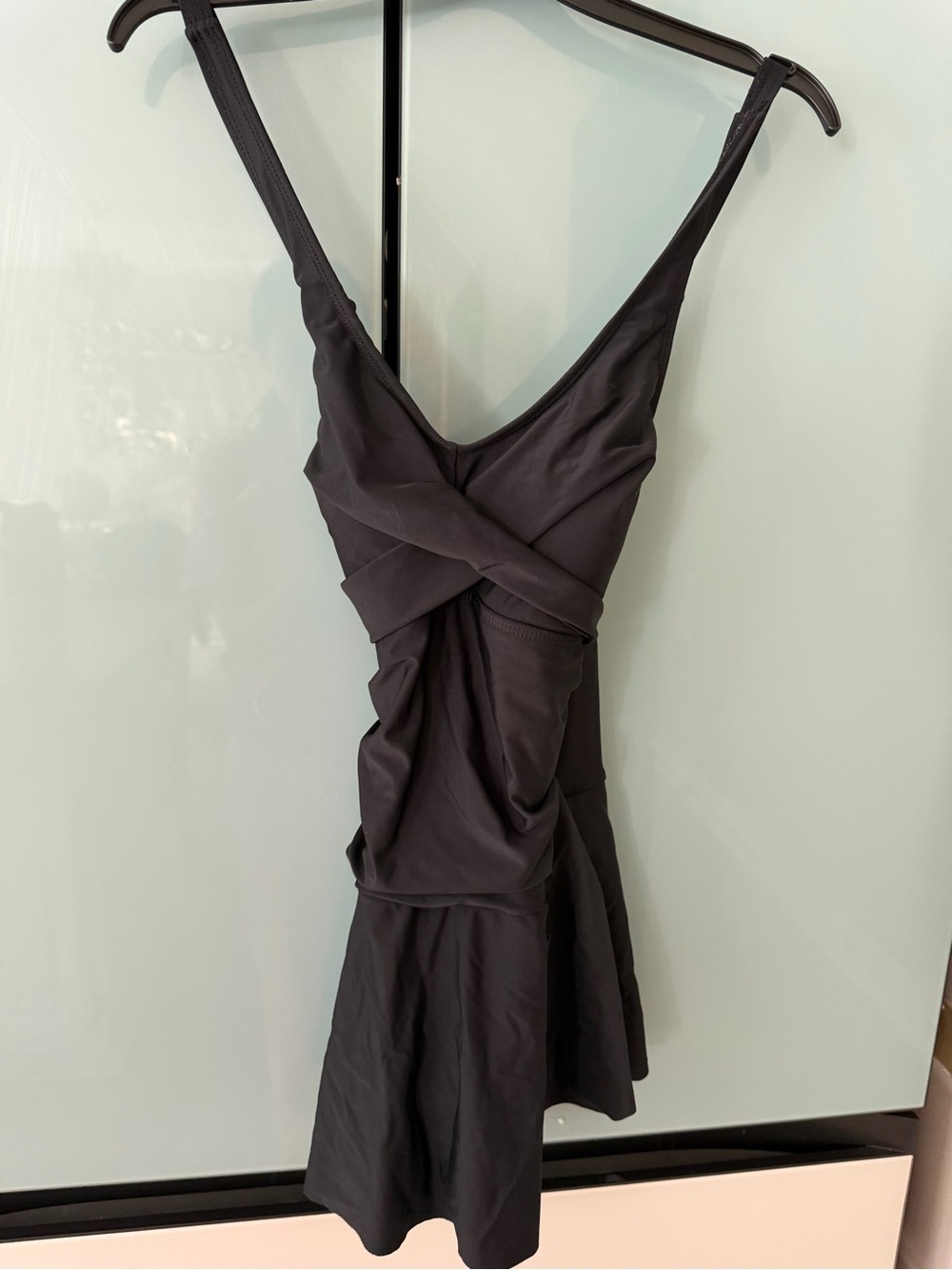 SHEIN Black Twist-Front Mini Dress